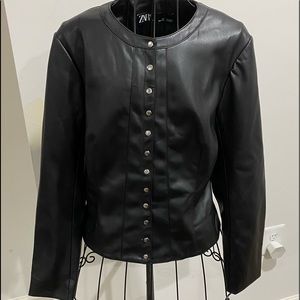ZARA faux leather jacket